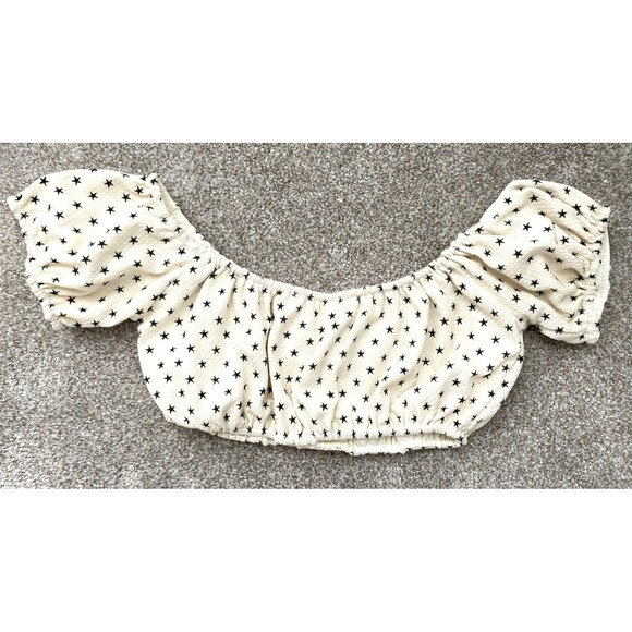 Lovers + Friends Just Don't Care Women's Swim Top Star Off Shoulder Size Small - Picture 3 of 4